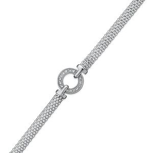 NWT Diamond Mesh Circle Bracelet in Sterling Silver